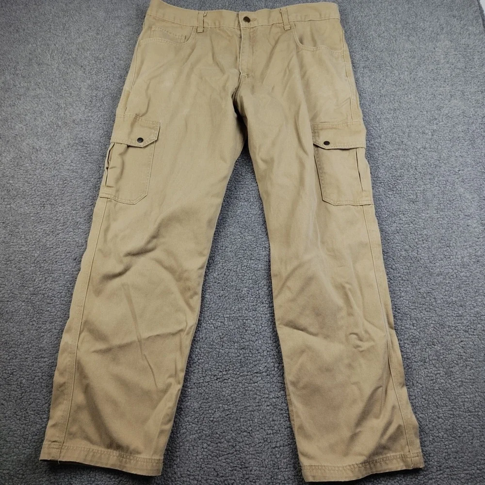 LAPCO FR Cargo Pants Mens 38x32 Khaki Flame Resistant Moisture Management EUC